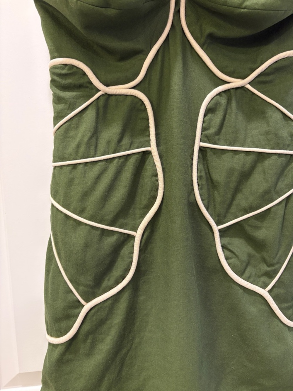 Farm Rio Linen Blend Wavy Mini Dress Small Green Halter - Picture 9 of 15